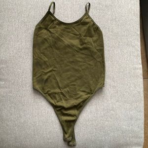 Green stretchy tank onesie
